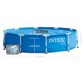 INTEX Metal Frame Pool Set: Easy Summer Fun 10ft x 30in