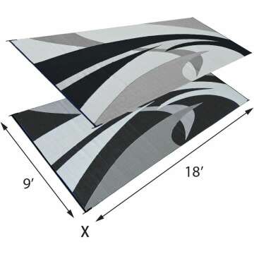 Reversible 9x18 Outdoor Camping Mat for Picnics