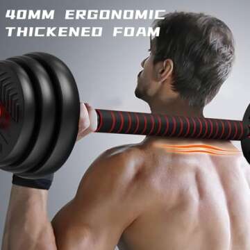 Saterkali Adjustable Weight Dumbbell Set, 4 In1 Dumbbells Set Used As Barbell, Kettlebells, Push Up ...