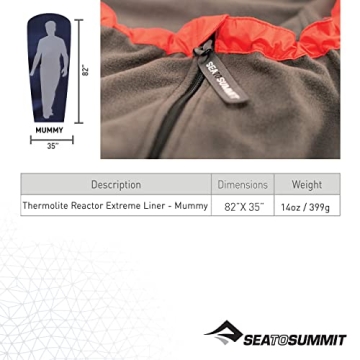 Sea to Summit Reactor Extreme Sleeping Bag Liner - Warmth & Comfort