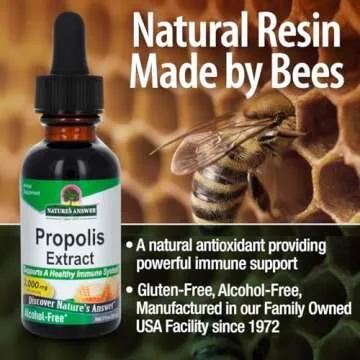 Nature's Answer Propolis Resin Extract 1 Fluid Ounce - Alcohol Free, Immune Support, Gluten Free, Made in USA, Natural Bee Product, Suitable for Everyone, Pure Herbal Extract
