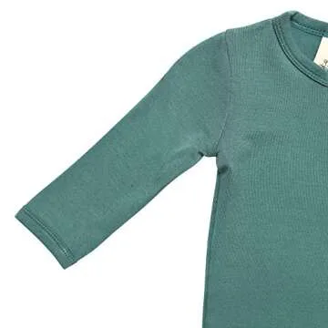 KYTE BABY Unisex Rayon Made From Bamboo Zippered Rompers (6-12 Months, Emerald)