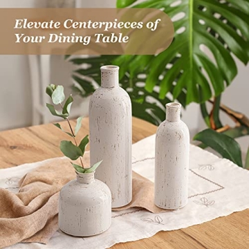 Silverrav Ceramic Vase Set 3 for Boho Chic Home Decor