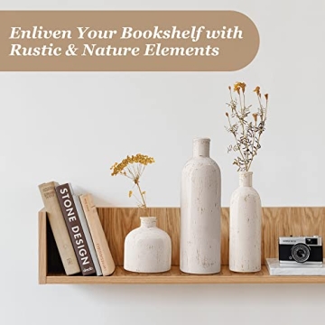 Silverrav Ceramic Vase Set 3 for Boho Chic Home Decor