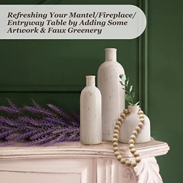 Silverrav Ceramic Vase Set 3 for Boho Chic Home Decor