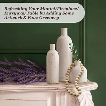 Silverrav Ceramic Vase Set 3 for Boho Chic Home Decor