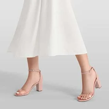 Chic DREAM PAIRS Chunk Low Heel Pump Sandals for All Occasions