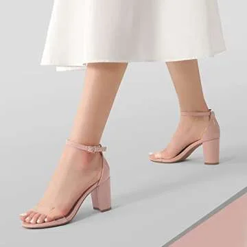 Chic DREAM PAIRS Chunk Low Heel Pump Sandals for All Occasions