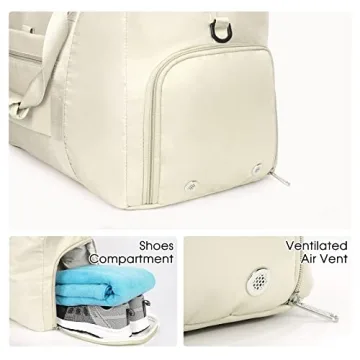 Ceneda 20 Inch Gym Duffel Bag for Women with Wet Pocket