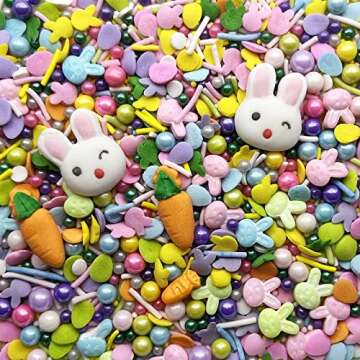 SE Si&Moos Easter Sprinkles Mix with Cake Tweezers