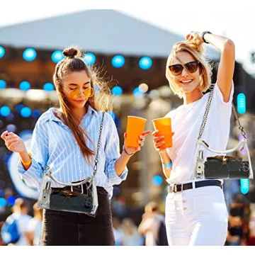 Lackycc Clear Purse Bag - Stadium Approved Crossbody Bag