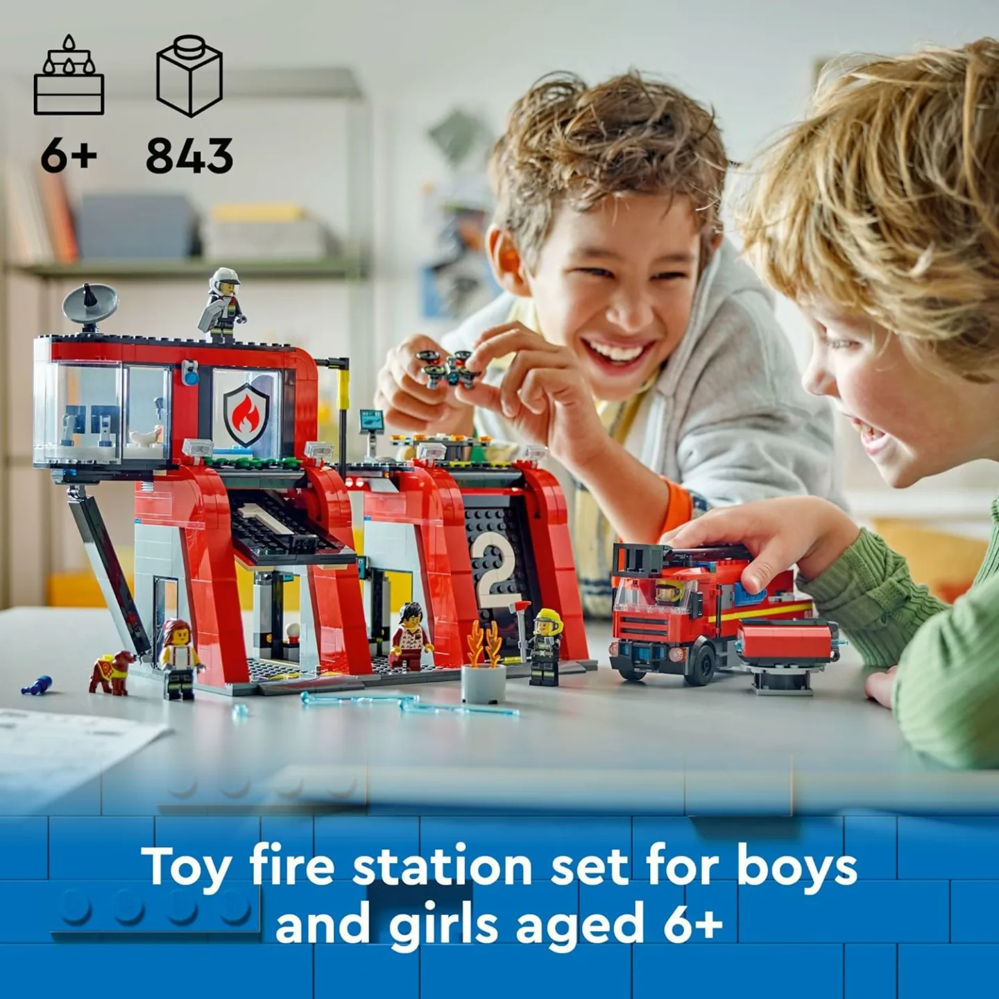 LEGO City Fire Station Toy Set for Creative Play