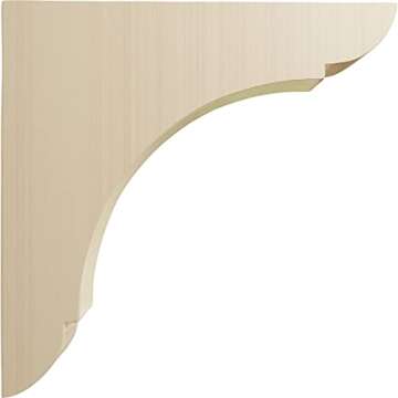 Ekena Millwork BKTW01X10X10OLRW Large Olympic Wood Wood Brackets, 1 3/4"W x 10"D x 10"H , Rubberwood