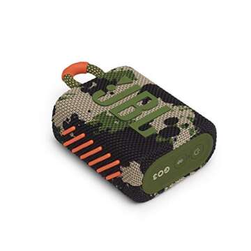 JBL Go 3: Portable Speaker with Bluetooth, Built-in Battery, Waterproof and Dustproof Feature - Squad (Renewed)