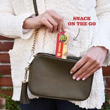 RITZ Cheese Sandwich Crackers, School Snacks, 48 Snack Packs (6 Boxes, 8 Crackers Per Pack)