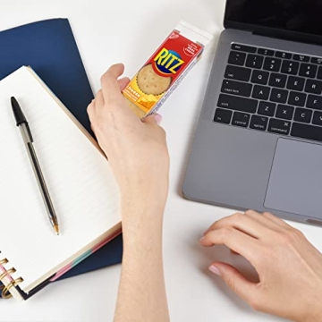 RITZ Cheese Sandwich Crackers, School Snacks, 48 Snack Packs (6 Boxes, 8 Crackers Per Pack)