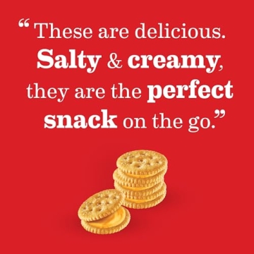 RITZ Cheese Sandwich Crackers, School Snacks, 48 Snack Packs (6 Boxes, 8 Crackers Per Pack)