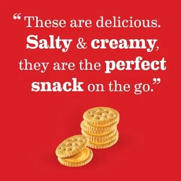 RITZ Cheese Sandwich Crackers, School Snacks, 48 Snack Packs (6 Boxes, 8 Crackers Per Pack)