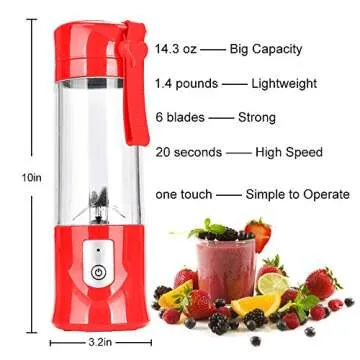 Toycol Portable Blender for Smoothies and Shakes – USB Rechargeable