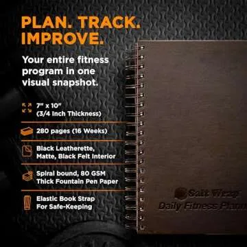 SaltWrap Daily Fitness Planner for Ultimate Goal Tracking