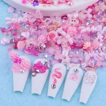 Sinyanail 300pcs Nail Art Charms for Creative Artistry