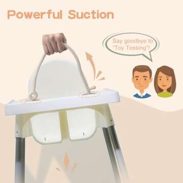 oiimllby Baby Teething Toy, High Chair Suction Cup Toys for Infant Toddlers 0-6M, Food Grade Silicon...