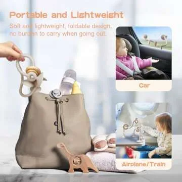 oiimllby Baby Teething Toy, High Chair Suction Cup Toys for Infant Toddlers 0-6M, Food Grade Silicone Teether, Educational Parent-Child Baby Toys, Montessori Sensory Toy for Babies 6-12Months (Beige)