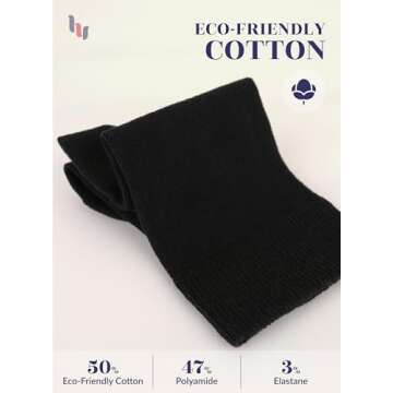 Hugh Ugoli Women's Cotton Crew Socks, Soft, Comfortable Style