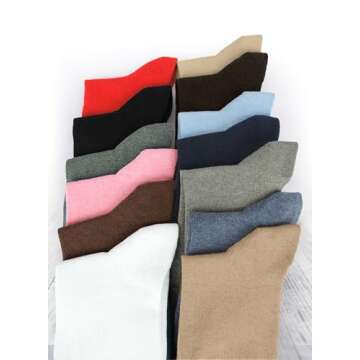Hugh Ugoli Women's Cotton Crew Socks, Soft, Comfortable Style