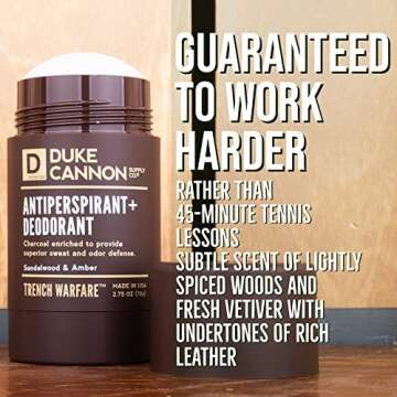 Duke Cannon Trench Warfare Antiperspirant for Men 3-Pack