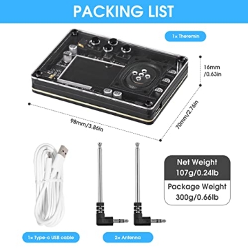 Portable Theremin with 70+ Voices Screen Display Musical Gift