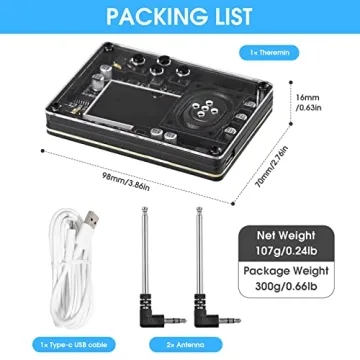 Portable Theremin with 70+ Voices Screen Display Musical Gift