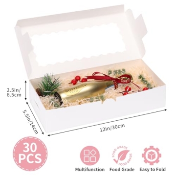 Versatile Moretoes Bakery Boxes with Window - 30 Pack