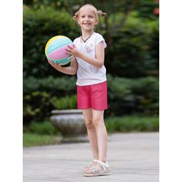 Ruisita 6 Pack Toddler and Girls Cotton Biker Shorts Kids Bike Cartwheel Shorts Safety Under Dress Dance Shorts