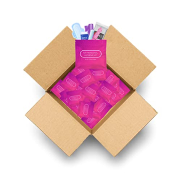 Pink Style Menstrual Kit All-in-One 60 Pack | Convenience on The Go | Period Kit Pack for Travelling...