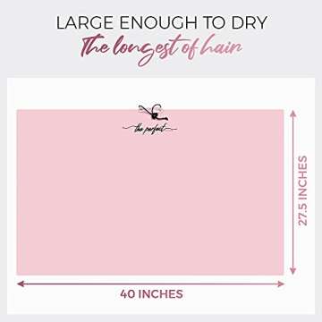 Microfiber Hair Towel Wrap for Women - Gift and Travel - Smooth like Silk - Curly, Wavy, Straight Hair Girls - Plopping Essential - Anti-Frizz, Fast Drying, Works Better than a Cotton T-Shirt