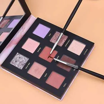 Eye Makeup Sable Eyeliner Brushes, 6 Pcs Ultra Fine Soft Sable Eyeliner Makeup Tools for Women to Accurately Apply Gel and Wet Powder