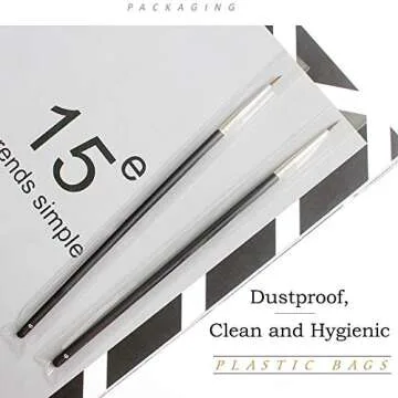 Eye Makeup Sable Eyeliner Brushes, 6 Pcs Ultra Fine Soft Sable Eyeliner Makeup Tools for Women to Accurately Apply Gel and Wet Powder