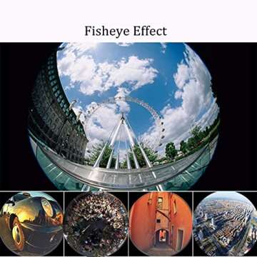 3 in 1 Cell Phone Camera Lens Kit Wide Angle Macro Fisheye Lens Universal for Smart Phones iPhone Samsung Android Black