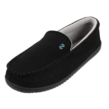 IZOD Men's Winter Memory Foam Moccasin Slippers