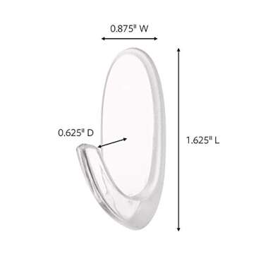 Command Hooks, Medium, Clear, 6-Hooks (17091CLR-6ES) (17091CLRVP)