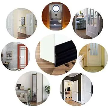 Self Adhesive Door Sweep Draft Stopper - Camel Home Weather Stripping Rubber Under Door Bottom for Interior Doors Seal Strip Insulation for Weatherproof, Soundproof, 2" W X 39" L(Black)