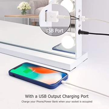 Hansong Large Bluetooth Vanity Mirror with LED Lights