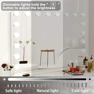 Hansong Large Bluetooth Vanity Mirror with LED Lights