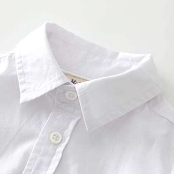 MOMOLAND Infant Baby Boys Plaid Bodysuit Woven Shirt Button Up Long Sleeves Navy (White, 6-9 Months)