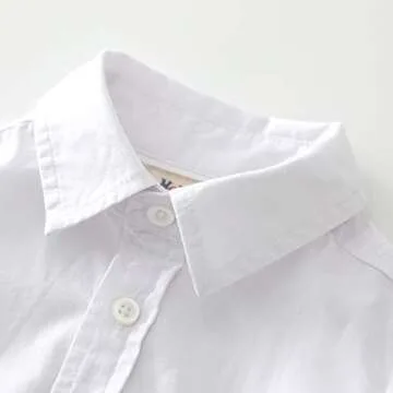 MOMOLAND Infant Baby Boys Plaid Bodysuit Woven Shirt Button Up Long Sleeves Navy (White, 6-9 Months)