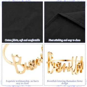 Sunnychicc Bismillah Napkin Rings & Cotton Napkins Set