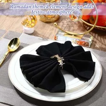 Sunnychicc Bismillah Napkin Rings & Cotton Napkins Set
