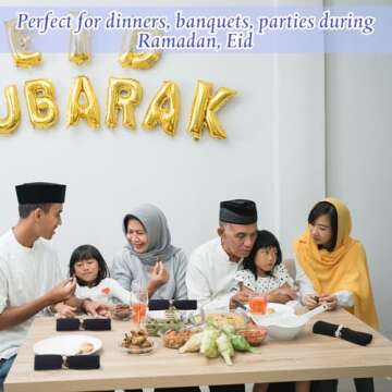 Sunnychicc Bismillah Napkin Rings & Cotton Napkins Set