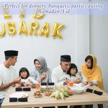 Sunnychicc Bismillah Napkin Rings & Cotton Napkins Set